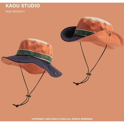 Lente Zomer Veelzijdige Zon Ouder-kind Bucket Hat Mannen Vrouwen Rand Buiten Zonnehoed Dames Kampeer Wandelhoed One Size brown