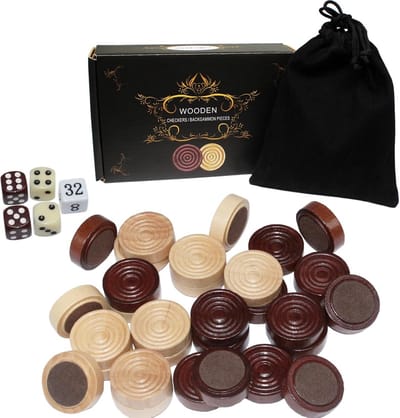 30 Houten Speelstenen 25mm met Viltglijders - Bordspellen & Accessoires