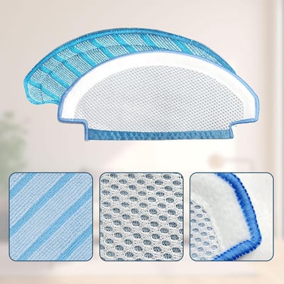 Dailygoods- Dweildoeken 5 Stuks - Wasbare/Herbruikbare Dweildoeken - Vervangende Doekjes - Reinigingsdoeken - Voor ECOVACS T8 Serie - Duurzaam Materiaal - Reinigingspads