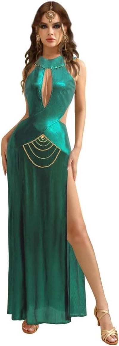 Cleopatra Kostuum voor Volwassenen, Egyptisch Kostuum voor Vrouwen, Historisch Kostuum, Luxe Cleopatra Jurk, Themafeest Outfit, Antiek Egyptische Mode