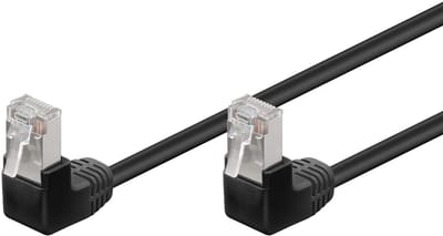 FTP CAT5e Gigabit Netwerkkabel - haaks - CCA - 0,25 meter - Zwart
