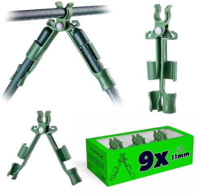 KADAX plantenstokverbinder Ø 11 mm, 9 stuks, stevige verbinding voor plantenstokken, tomatenstokken en klimsteunen, plantenstokverbinder van kunststof