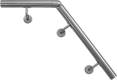 Trapleuning Roestvrij Staal - Traphek RVS - Veilig Trap Lopen - Stevig Gemonteerd - 50 cm - Zilverkleurig