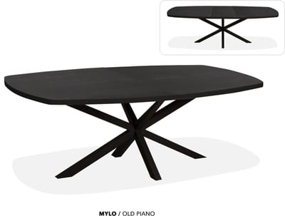 Maxfurn - Deens ovale uitschuiftafel 180/238cm | Zeer krasvast | Kleur: Old piano