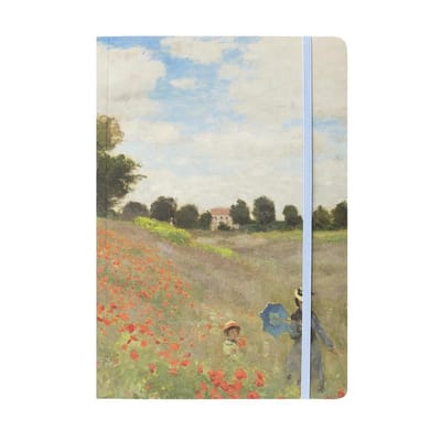 Notitie boekje, A5, Monet, Veld met Klaprozen