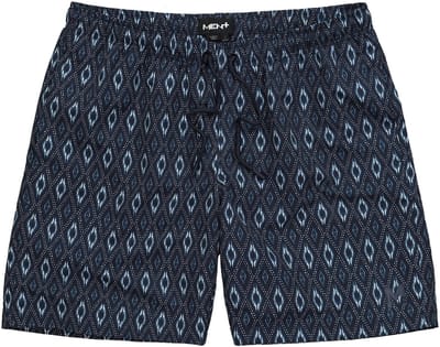 Men Plus - Heren - Zwemshorts buikvriendelijk all-over print 3 zakken - Navy blauw - Maat L