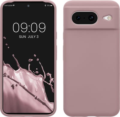 kwmobile telefoonhoesje geschikt voor Google Pixel 8 - Hoesje met siliconen coating - Smartphone case in licht oudroze