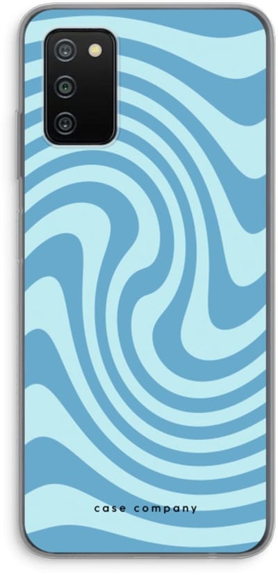 Case Company® - Hoesje geschikt voor Samsung Galaxy A03S hoesje - Swirl Blauw - Soft Cover Telefoonhoesje - Bescherming aan alle Kanten en Schermrand