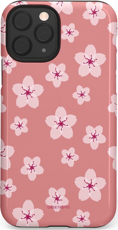 Casetastic Hoesje Geschikt voor Apple iPhone 11 Pro - Stijlvolle Beschermende Duo-layer Case - Roze Sakura Bloesems Elegante Japan Rituals