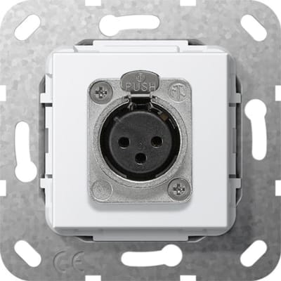 Gira D Serie XLR Basis Socket Puur Wit - 566703