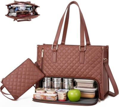 Thermo Lunchtas - Koeltas Draagtas - Kantoor Reizen - 2-in-1 Ontwerp - 15.6 Inch Laptop - Zwart