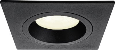 Inbouwspot Faas met Philips HUE White - Voor binnen / woonkamer / keuken / slaapkamer - spotje - Zwart - vierkant - IP20 - GU10 - Buitendiameter: 93MM - boorgat: 75-81MM - min. Inbouwdiepte: 70MM