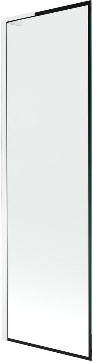 Mexen Next L badwand 1-delig 60 x 150 , zwart frame, wit - 895-060-000-03-70-20