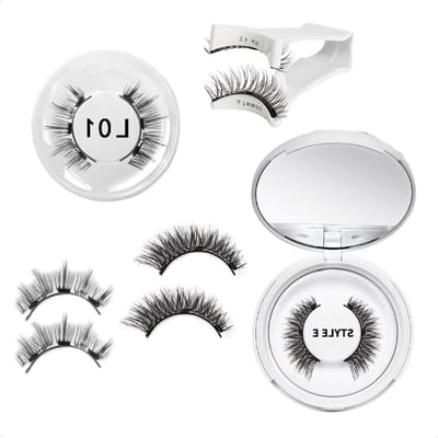 2 Paar Herbruikbare Magnetische Wimpers met Applicator voor Natuurlijke Look, Comfortabele en Veilig Te Dragen Valse Wimpers voor Vrouwen