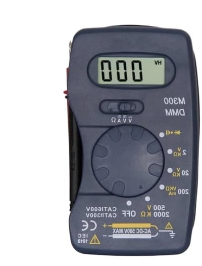Digitale Multimeter - Meetinstrument Set - Elektronica Testen - Mini Compact Ontwerp - 120x70x22mm - Zwart