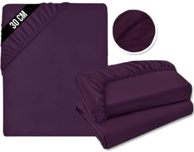 CRLYN® Matrasovertrek 180x200 - Hoeslaken - Matrashoes - Super Zacht - Paars