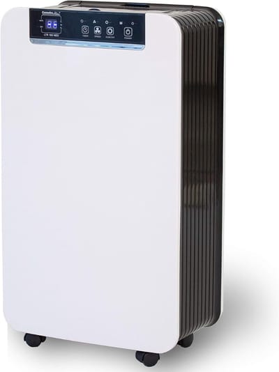 QUOVO® Ontvochtiger Kelder - Vochtvreter - Ontvochtiger Huis - Wit - 17cm x 28cm x 49cm