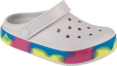 Crocs Off Court Glitter Band Kids Clog 209714-1FS, Kinderen, Wit, Slippers, maat: 38/39