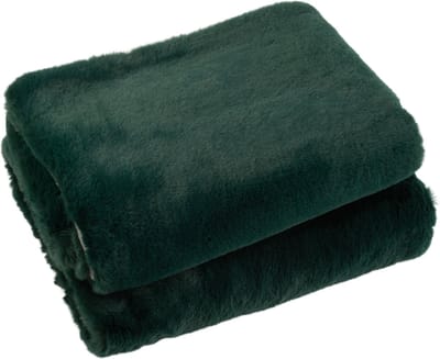J-Line plaid Cutie - fleece deken – polyester– donkergroen - 180 x 130 cm