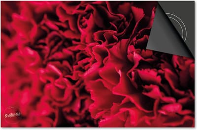 Inductie beschermer 60x60 - afdekplaat inductie mat - Dietrix Kookplaat beschermer - Exclusief - Flowers 15 - Pioen rood