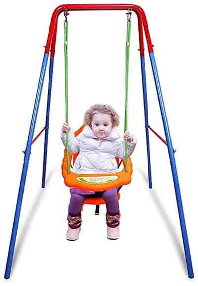 3-in-1 Babyschommel voor Binnen en Buiten, Met Metalen Standaard