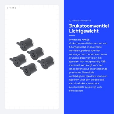 Dailygoods - Drukstoomventiel - Lichtgewicht Vervangingsonderdelen - 5 Stuks voor Elektrische Olla - Duurzaam en Betrouwbaar - Geschikt voor Olla's -...