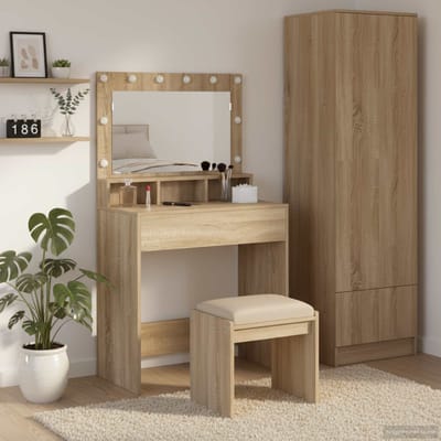 vidaXL - Kaptafel - Sonoma - Eik - 75,5 - x - 41 - x - 135 - cm - Bewerkt - hout