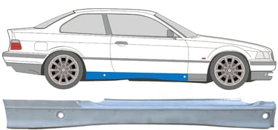 Volledige dorpel voor BMW 3 E36 1990-2000 / Rechts / COUPE