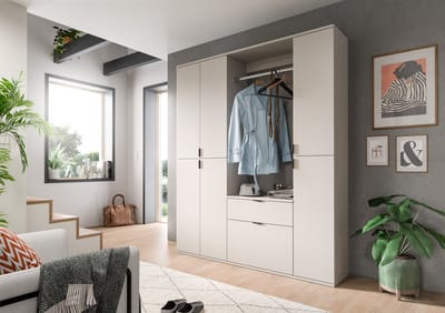 Garderobecombinatie Kasjmier - Moderne Opbergkast Met Ladekast - 152 Cm Breed