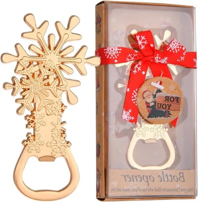 Flesopener met kerstthema, grappige kerstaccessoire voor feestjes, huwelijkscadeau en gastgeschenk, ideaal voor de feestdagen