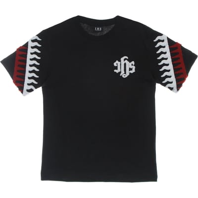 Sponge Graphic Flames Tee Heren T-shirt Zwart
