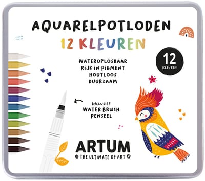 Artum - Aquarelpotloden - 12 kleuren