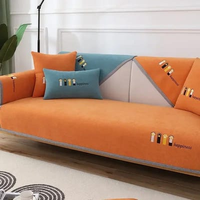 Noordse Katten Prints Bank Kussen Mat Universele Antislip Effen Kleur Bankhoezen voor Woonkamer L Vorm Bank Handdoek Beschermer 1pc 45x45 pillowcase