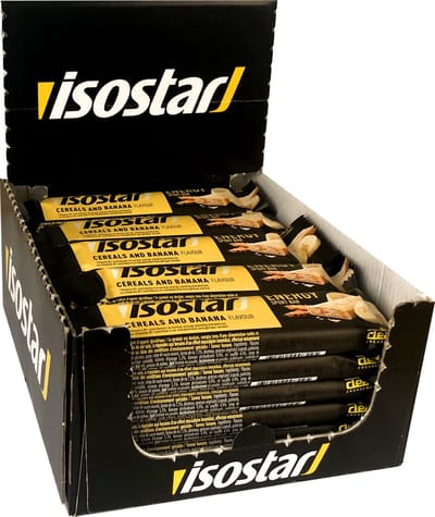 Isostar Sportrepen - Energiereep voor duursport - Ontbijtgranen & Banaan - 30 x 40 gr