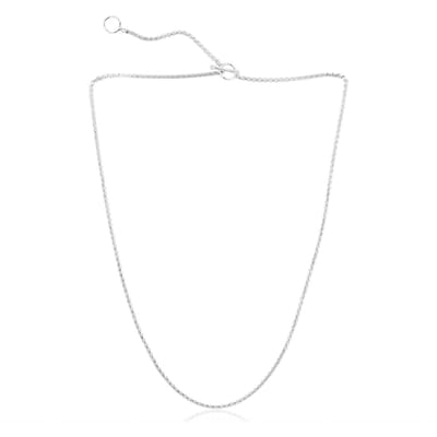 Cavill - Elegante Zilveren Halsketting - 925 Sterling Zilver met Palladium Coating - Verstelbare 40-45 cm - Dames Ketting - Lichtgewicht & Duurzaam