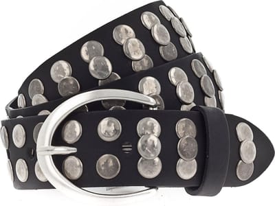 Vanzetti Leren Riem Hollywood Boulevard 35mm Full Leather Belt W100 Black Zwart