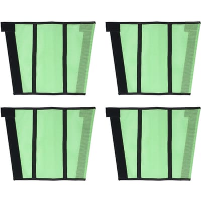 4 stuks Paardenbeenbeschermer Beschermende Paardenbeen Vliegenwikkelingen Ademend Mesh Paardlaarzen voor Stal en groen