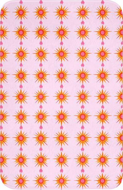 WC mat 40x60 cm - Antislip - Zon - Motief - Roze - Toiletmat - Vloermat - Douchemat - Toilet tapijt - Toiletmatten