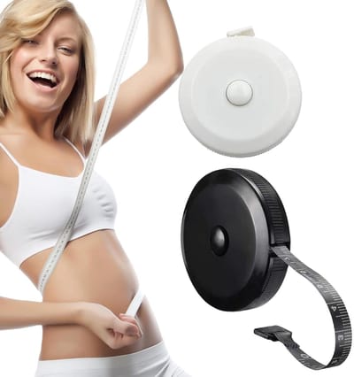 Meetlint Lichaam - Naai meetlint - Nauwkeurig Meten - Intrekbaar met knop - 150 cm - Wit