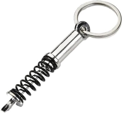 Sleutelhanger Auto Schokdemper I Auto Sleutelhouder I Schokdemper Veer Sleutelhanger I Universeel I Auto Accessoires I Zwart