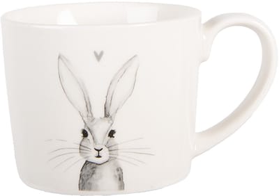 Clayre & Eef Mok 275 ml Wit Porselein Konijn