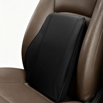 Ergonomisch Lendenkussen voor Auto en Thuis | Verstelbaar Lordose Kussen voor Rugsteun | Comfortabel en Ondersteunend Kussen 42 x 35,5 x 9 cm