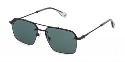 Police SPLQ90 Oro nero lucido 59/15/145 MAN Zonnebrillen
