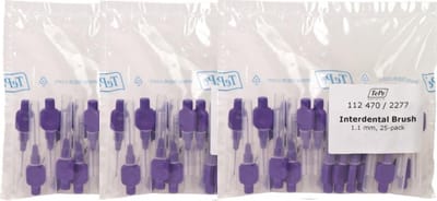 TePe Interdentale Ragers Origineel 1,1 mm Lila - 3 x 25 stuks - Voordeelverpakking