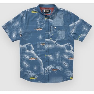 Salty Crew Flagship Uv Button Up Shirt blauw