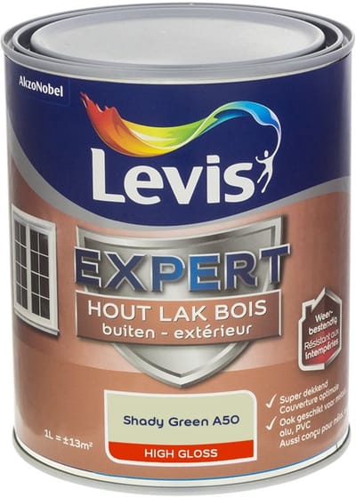 Levis - Expert Hout Lak Buiten High Gloss Mix - Shady Green A50 - Mengverf - 1 L
