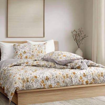 L&G - %100 Katoen Dekbedovertrekset - Eenpersoons - 1 x 140x200 cm dekbedovertrek + 1 x kussensloop 60x70 cm - Beddengoedset - Bedovertrek - Asrid Spice