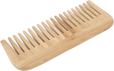 Grove Kam - Bamboe Kam - Haar Ontklitten - Brede Tanden - 6 x 16.5 cm - Natuurlijk