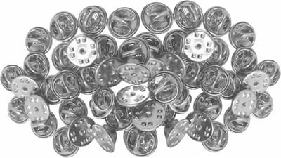 Fako Bijoux - 50 Steek Pin Backs - Badge Pin Backs - Revers Pinnen - Kopspijkers - Vlinder Clutch Backings - Pin Cap Keepers - DIY Voor Broche Sieraden - 50 Stuks - Zilver