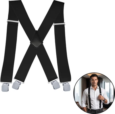 Sorprese Bretels Zwart - 5 cm Breed - X-Model - Verstelbaar, Stijlvol en Comfortabel - Bretels Heren Volwassenen met Brede Clip